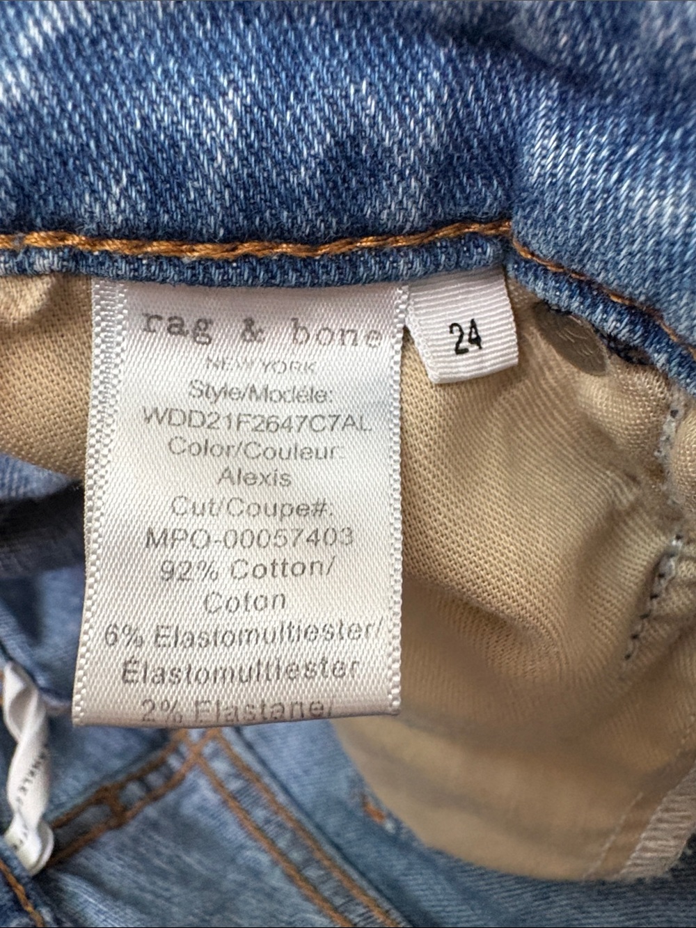 Rag & Bone Nina High Rise Ankle Cigarette Jeans Alexis Wash 24 - Picture 7 of 9